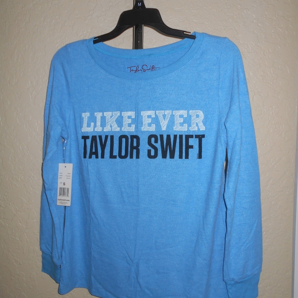 New! TAYLOR SWIFT "like ever" Sweater Top fuzzy S
